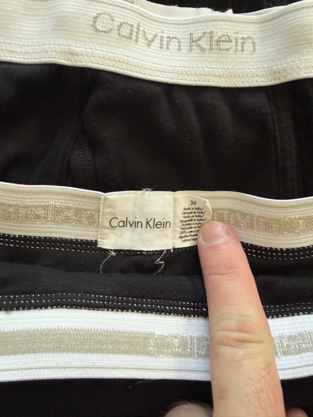 Men's 3 pairs Black Calvin Klein briefs 36W - Picture 5 of 7
